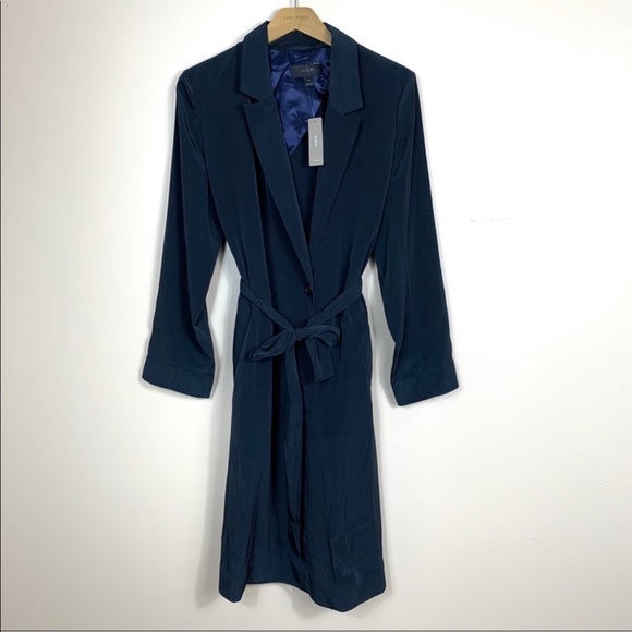 J. Crew Long Wrap Jacket in Navy - Picture 3 of 4